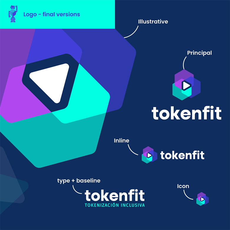 Versions finales du logo de Tokenfit par BGGD